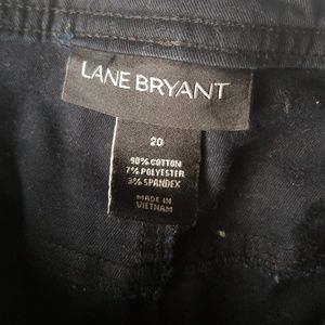 Black stretchy denim capri